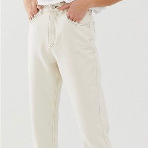 Reclaimed Vtg High Rise The 91 Mom Jeans Ecru W30